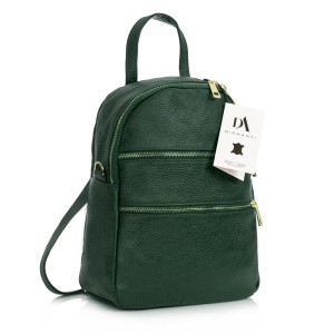 Rucsac dama din piele naturala DiAmanti Sarche Verde Închis